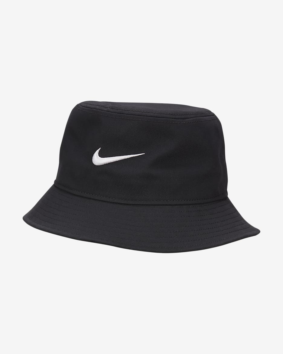 Nike Apex Swoosh 渔夫运动帽 - 黑/白色