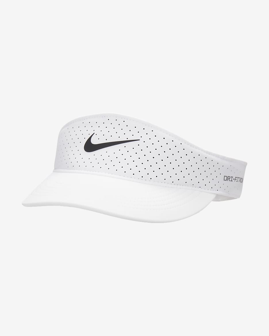 Nike Dri-FIT ADV Ace 速干网球遮阳帽 - 白色/煤黑/黑