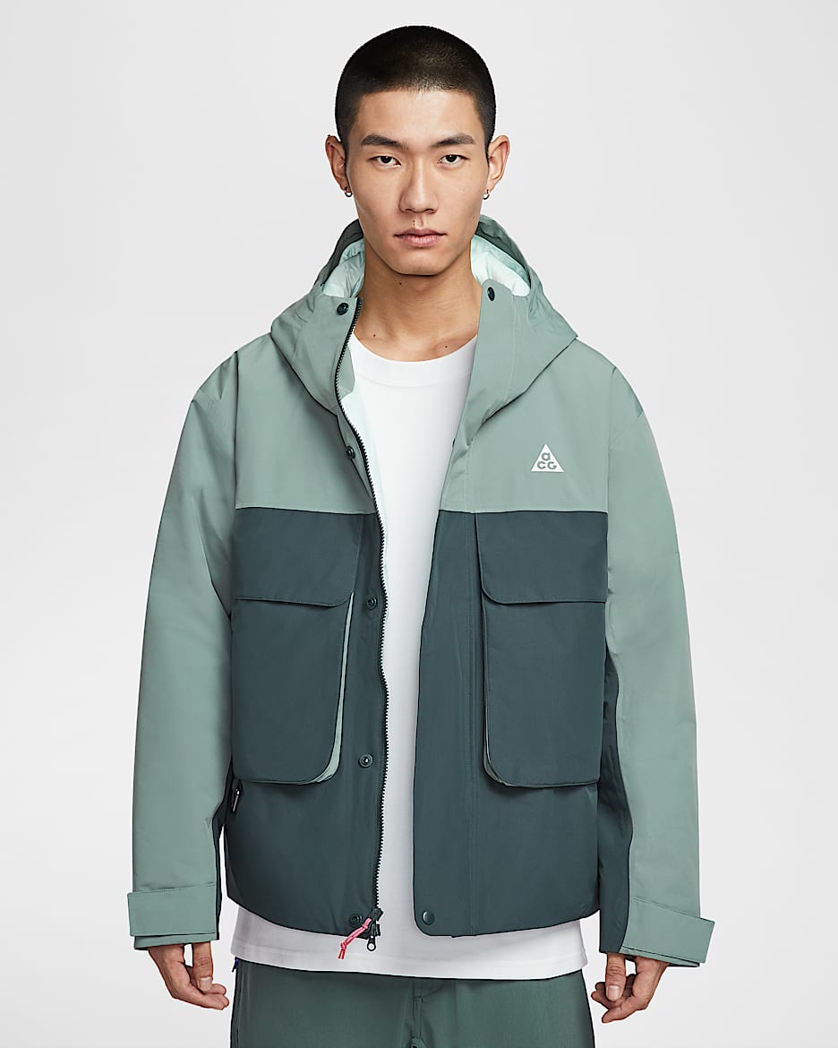 Nike ACG PrimaLoft® "Skull Peak" Storm-FIT 男子防风拒水棉服夹克 - 土绿/泡沫薄荷绿/泡沫薄荷绿/山峰白