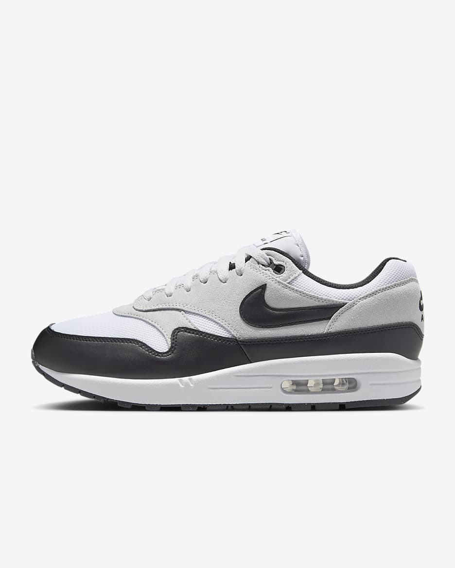 Nike Air Max 1 Essential 男子运动鞋 - 白色/白金色/黑