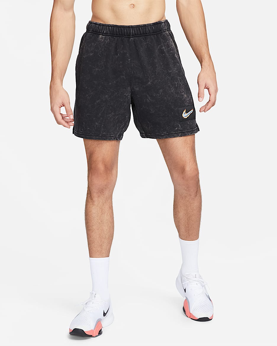 Nike Dri-FIT 男子针织训练速干短裤 - 黑