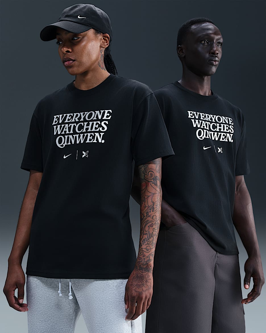 Nike 郑钦文致敬款男子网球T恤 - 黑
