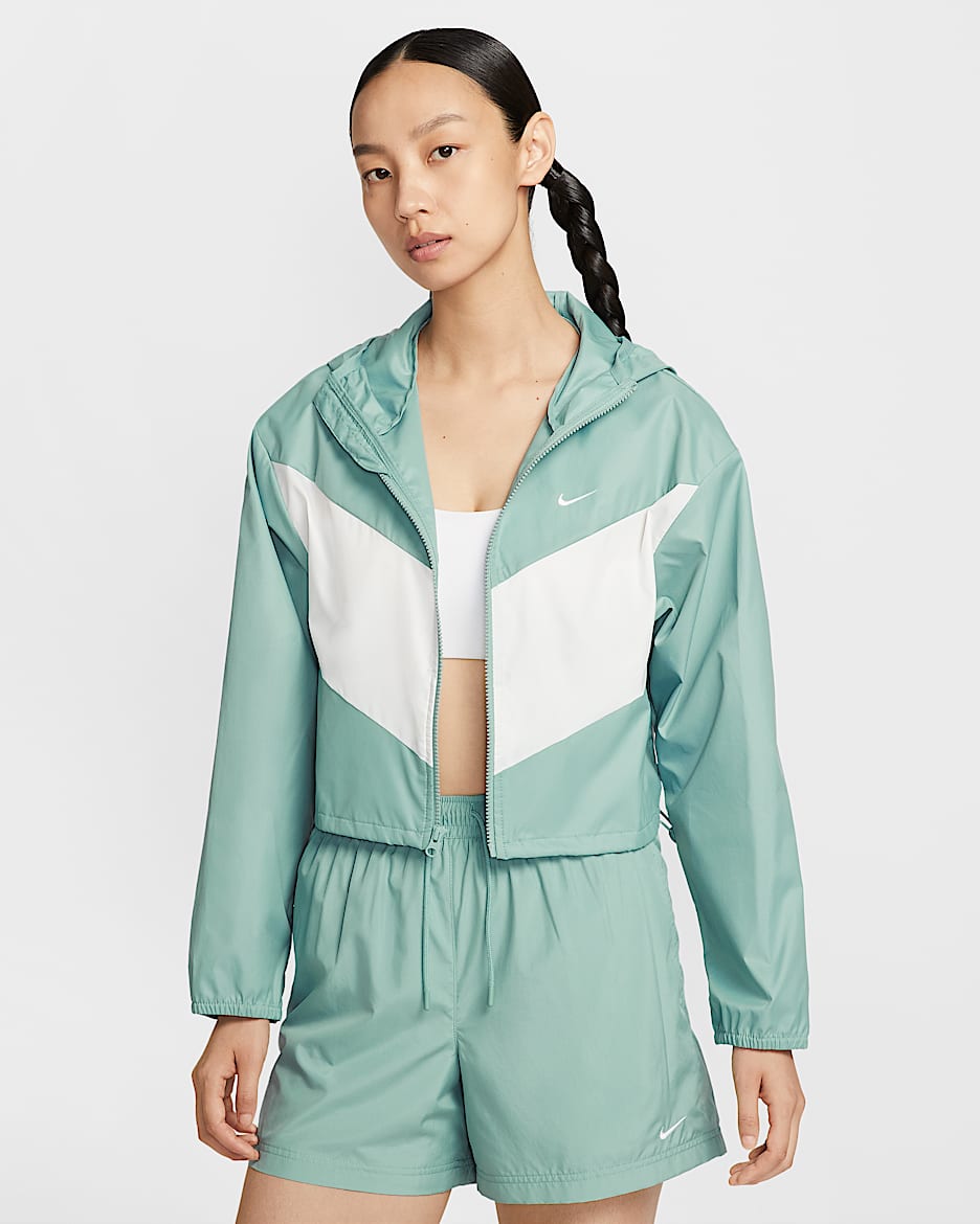 Nike Sportswear Windrunner 风行者系列女子宽松梭织连帽夹克 - 大炮灰/帆白/帆白