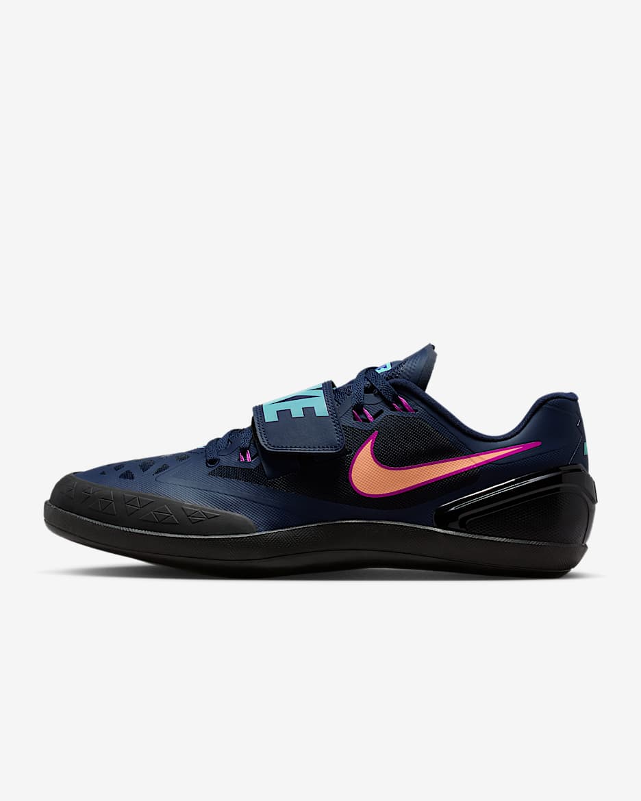 Nike Zoom Rotational 6 男子田径投掷鞋 - 黑曜石色/超级紫罗兰色/宝石绿/脉冲橙