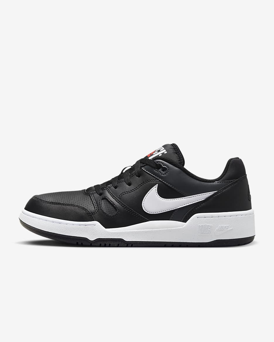 Nike Full Force Low 男子运动鞋 - 黑/煤黑/帆白/白色