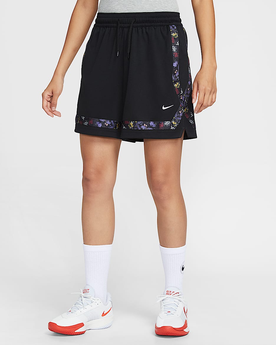 Nike Crossover Dri-FIT 女子速干篮球短裤 - 黑/白色