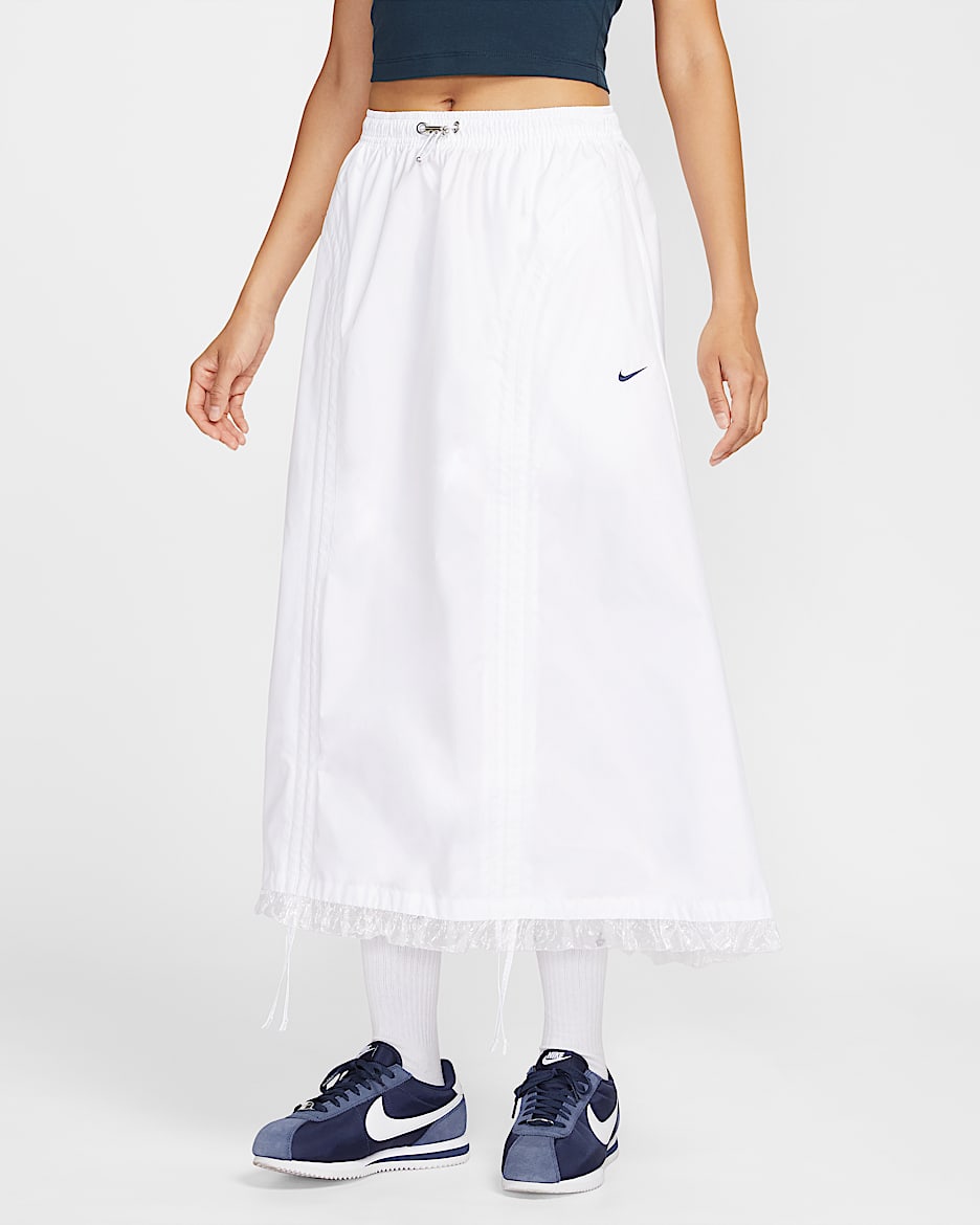 Nike Sportswear 女子褶饰梭织半身裙 - 白色