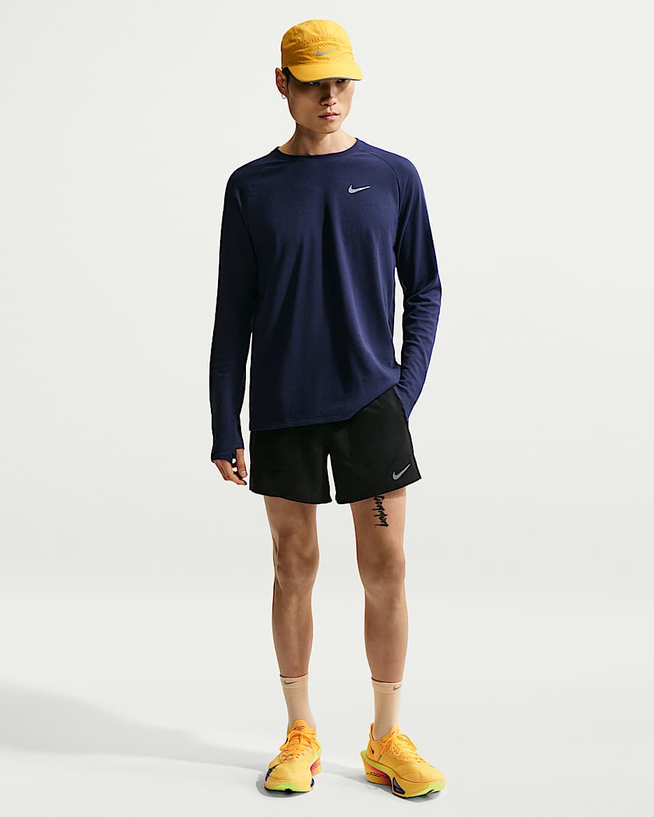 Nike Stride Dri-FIT 男子速干跑步短裤(含衬裤) - 黑