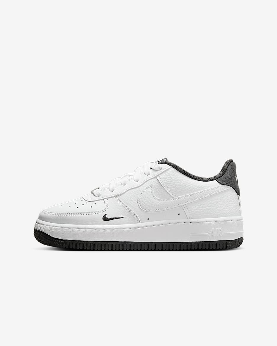 Nike Air Force 1 LV8 大童空军一号运动鞋 - 白色/煤黑/白色