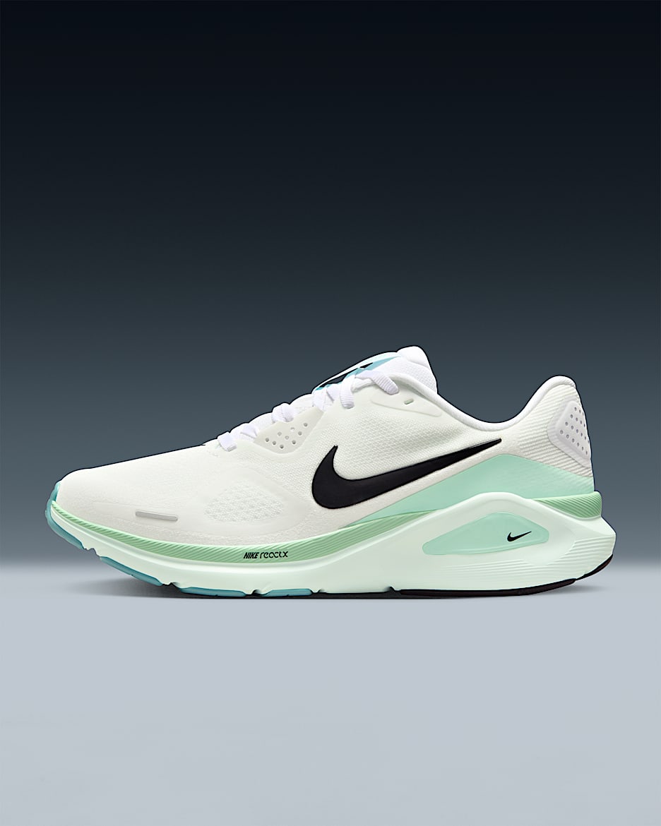 Nike Structure 26 耐克稳程女子公路跑步鞋 - 白色/微绿/泡沫薄荷绿/黑