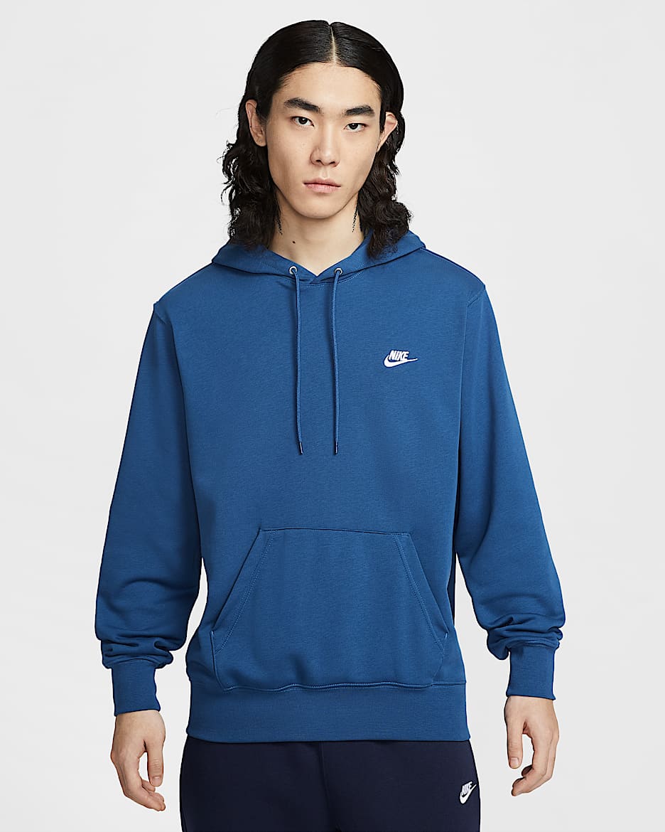 Nike Club 男子针织套头连帽衫 - 庭蓝/庭蓝/白色