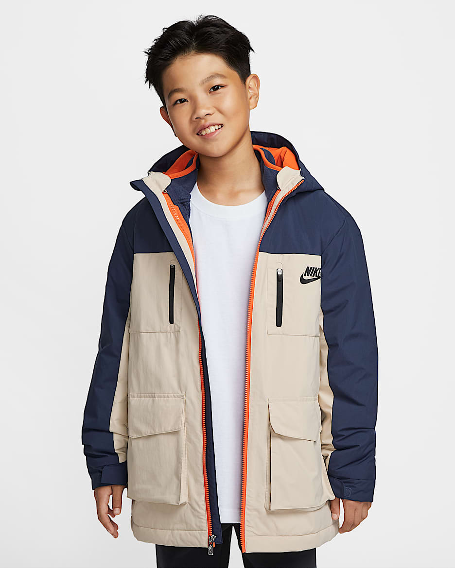 Nike 大童拒水三合一两件套夹克 - 深藏青