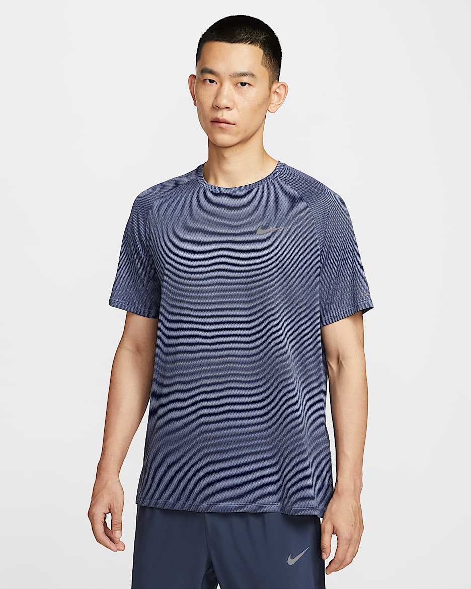Nike Stride Dri-FIT 男子速干短袖跑步上衣 - 世界靛青