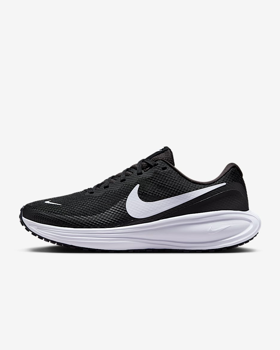 Nike Revolution 8 女子公路跑步鞋 - 黑/铁灰/白色