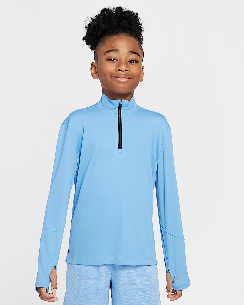 Nike Multi Dri-FIT 大童（男孩）防晒速干长袖上衣 - 张扬蓝