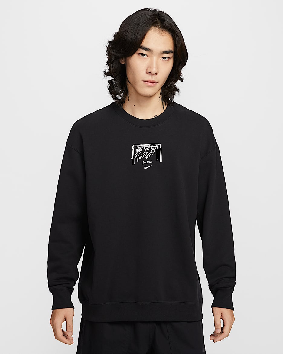 Nike Sportswear 男子法式毛圈圆领运动衫 - 黑
