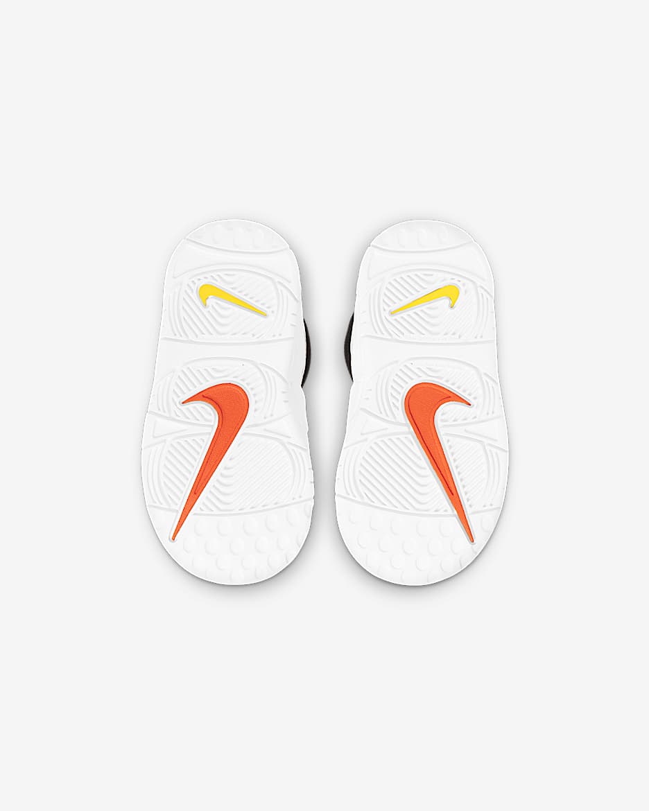 Nike Air More Uptempo (TD) 婴童运动童鞋 - 白色/队橙/黑/大学金