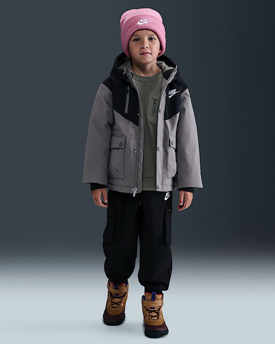 Nike 幼童三防户外加绒长裤 - 黑