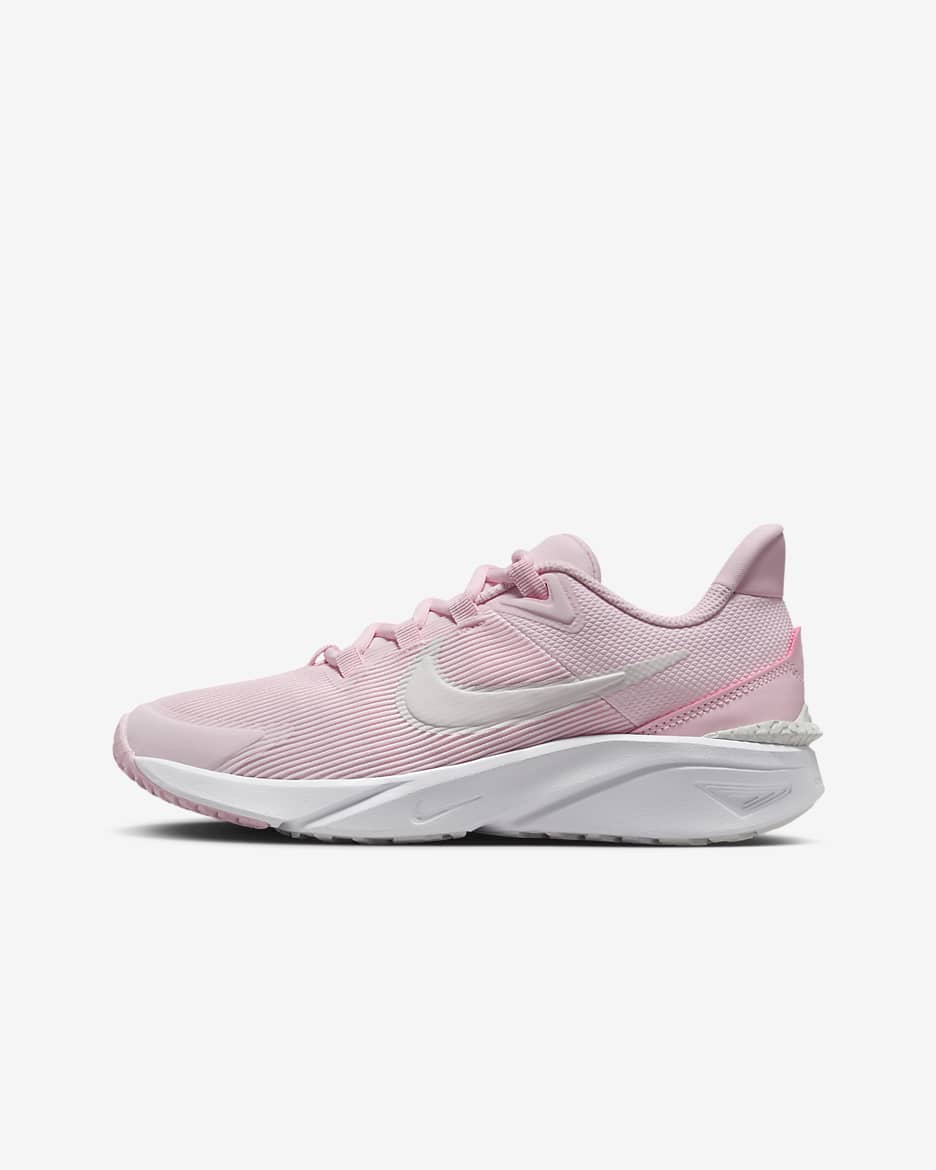 Nike Star Runner 4 耐克摘星号大童公路跑步鞋 - 泡沫粉/白色/山峰白