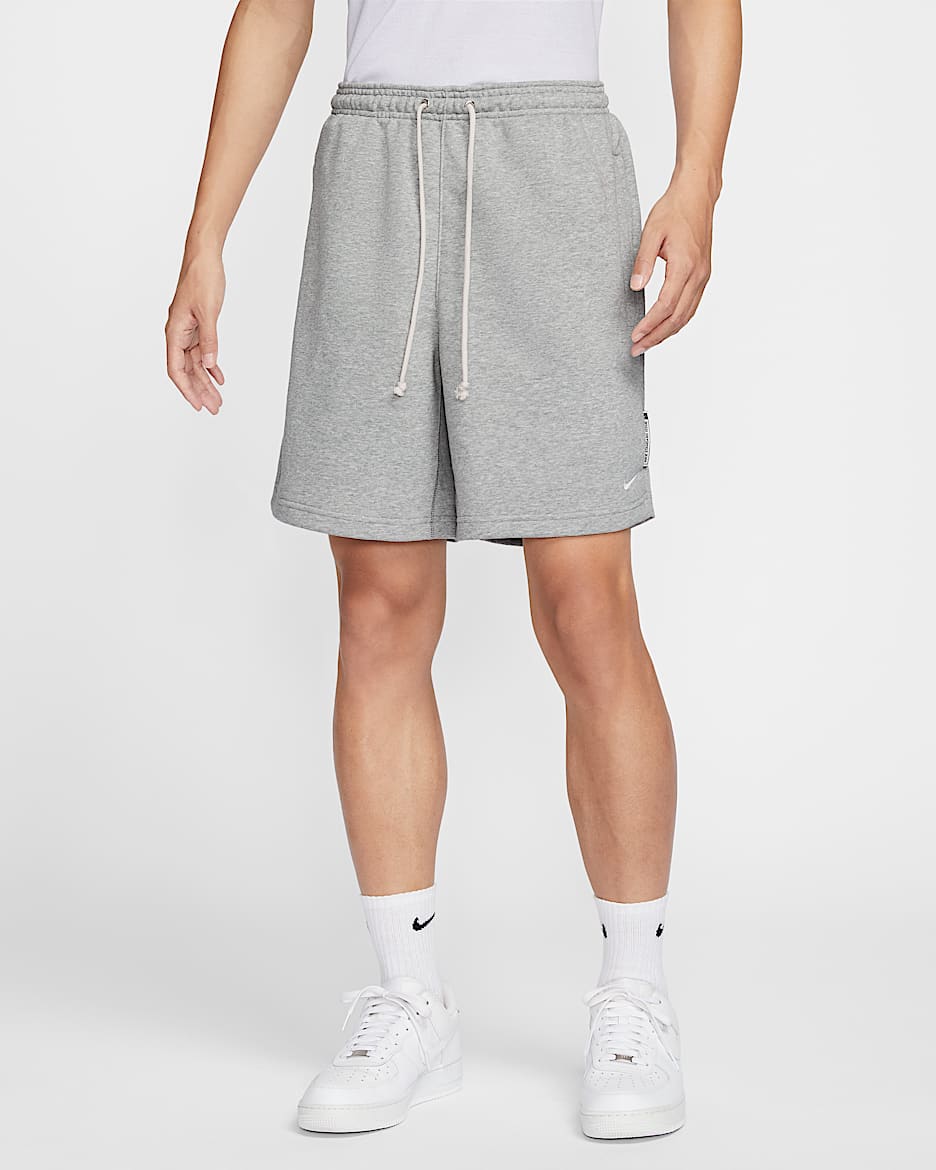 Nike Standard Issue Dri-FIT 男子透气速干针织篮球短裤 - 调色暗灰/淡象牙白
