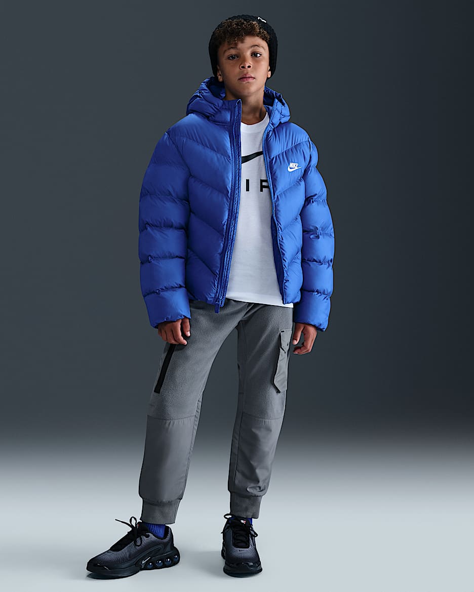 Nike Sportswear City Utility EasyOn Therma-FIT 大童冬季款加绒长裤 - 烟灰/黑