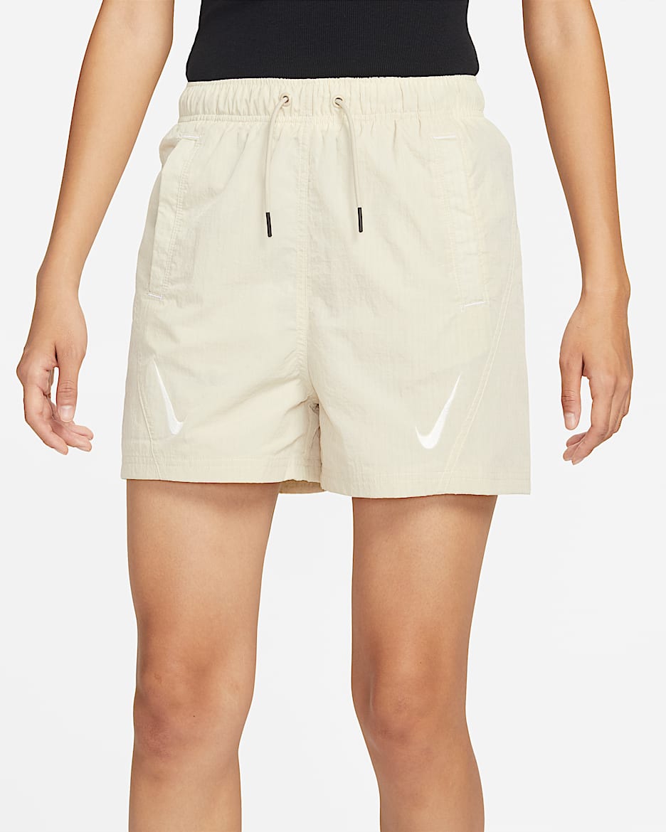 Nike Sportswear Swoosh 女子短裤 - 藤黄/帆白/帆白