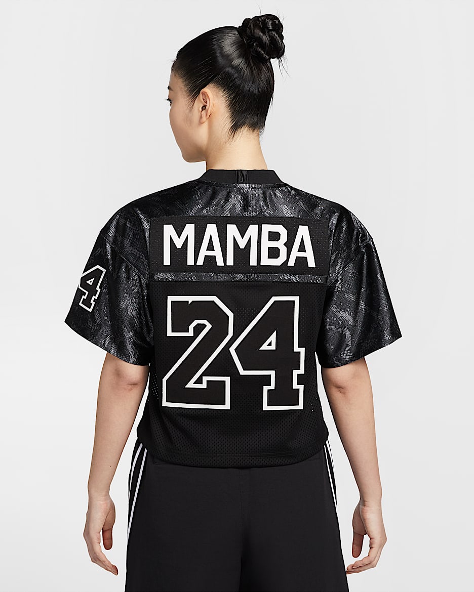 Kobe 科比女子速干美式橄榄球球衣 - 黑/白色