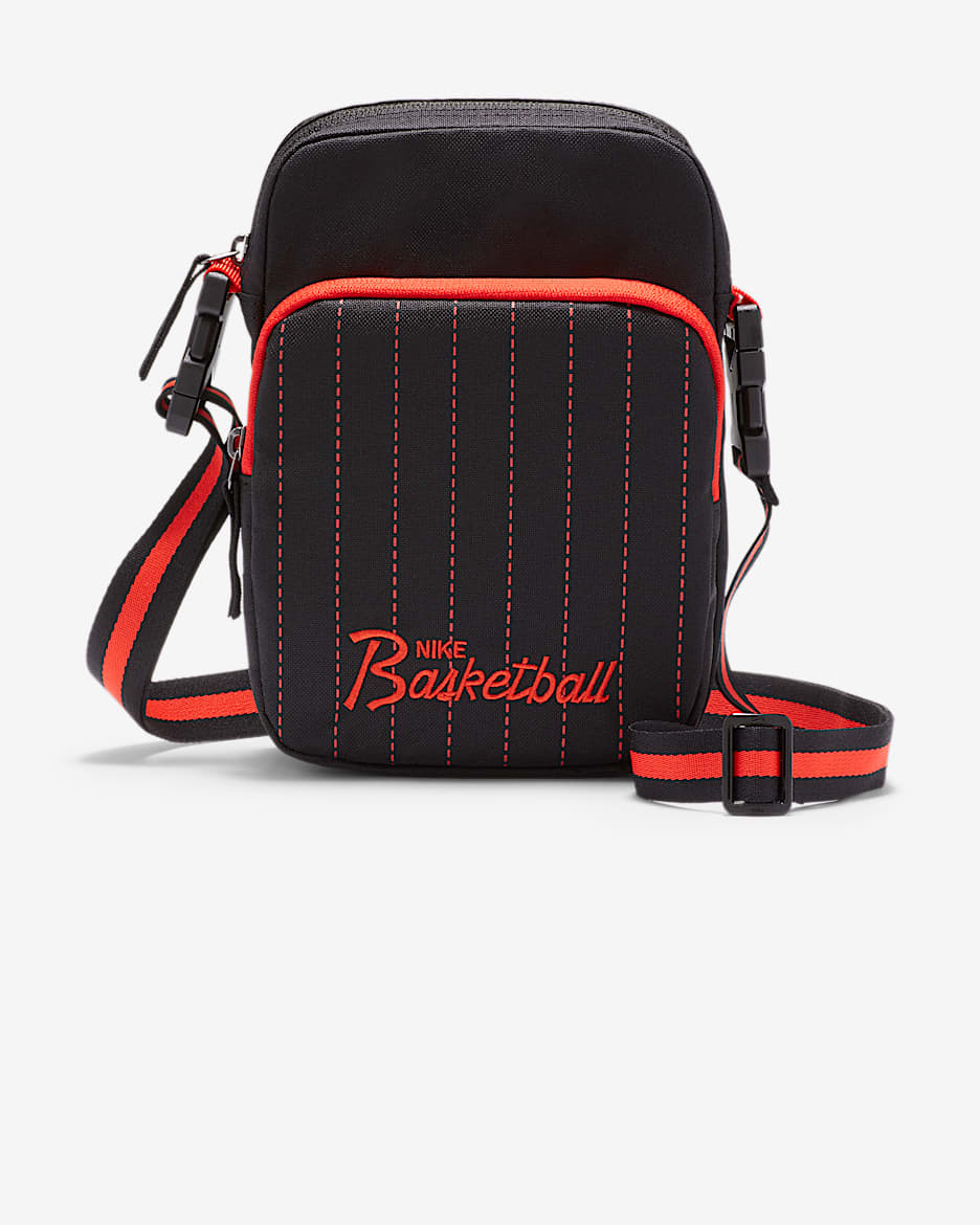 Nike Heritage Crossbody 单肩包 - 黑/椒红/椒红