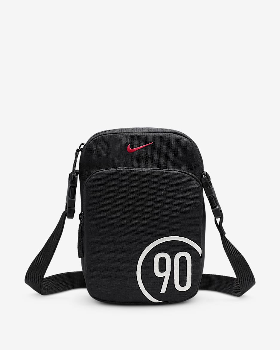 Nike Heritage Total 90 斜挎包 - 黑/黑/健身红