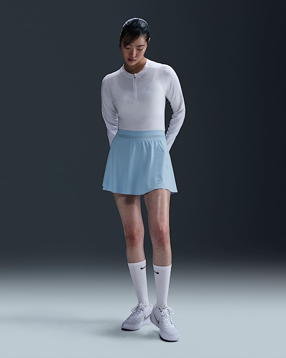 NikeCourt Advantage Dri-FIT 女子速干网球半身裙 - 心灵蓝/心灵蓝