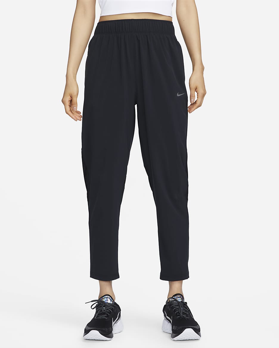 Nike Dri-FIT Fast 女子透气速干中腰跑步九分裤 - 黑