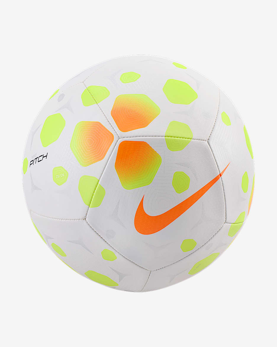 Nike Pitch 足球 - 白色/荧光黄/橙红