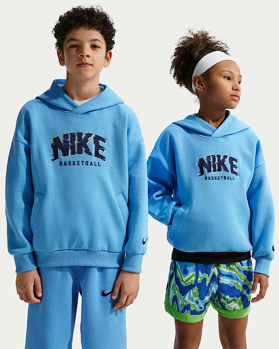 Nike Culture of Basketball 大童加绒套头连帽衫 - 大学蓝/深藏青