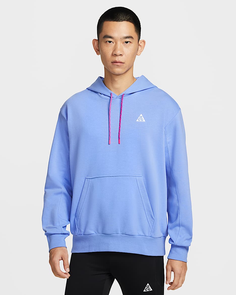 Nike ACG "Magic Hour" Dri-FIT 男子速干越野薄绒连帽衫 - 脉冲宝石蓝/透明粉/山峰白
