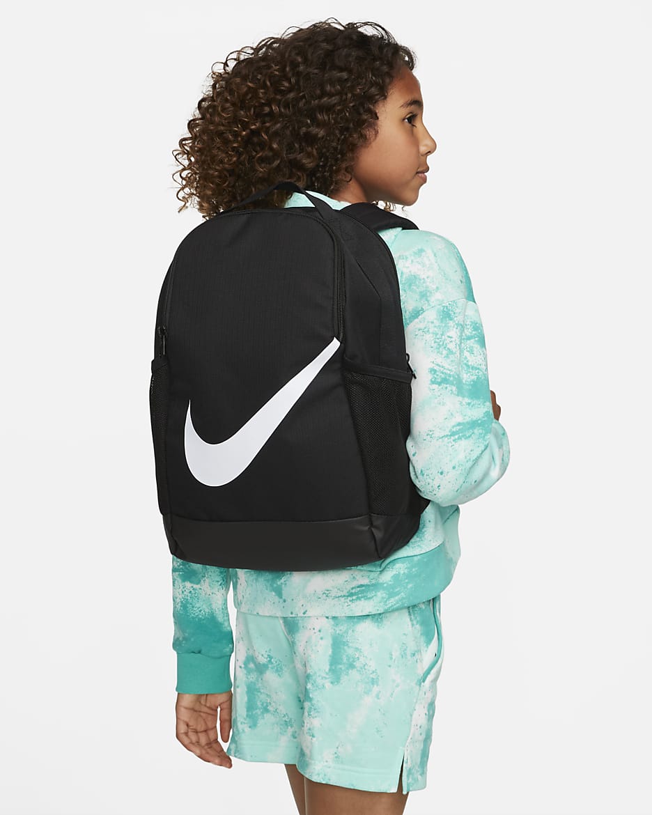 Nike Brasilia 儿童双肩包 - 黑/黑/白色