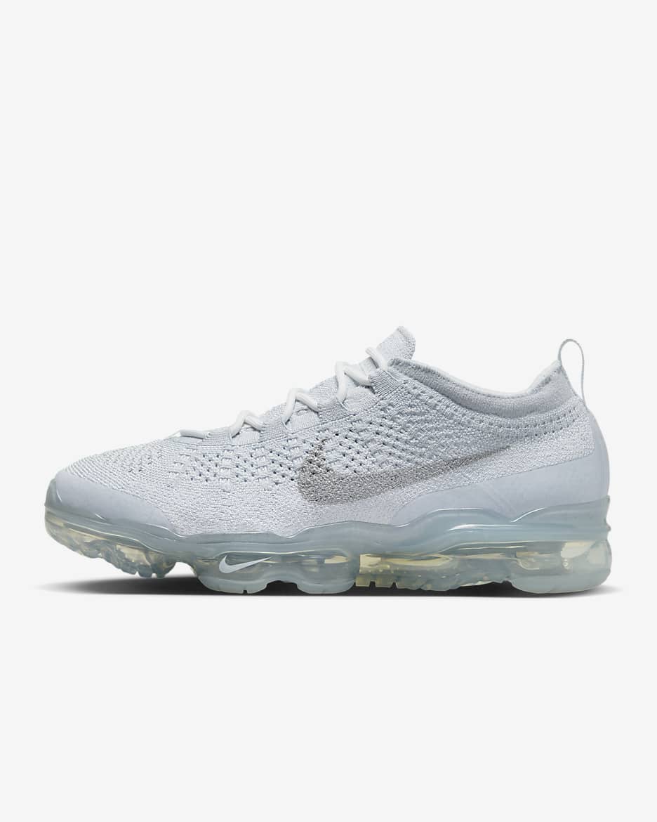 Nike Air VaporMax 2023 Flyknit 男子透气运动鞋 - 白金色/白金色/白金色/白色