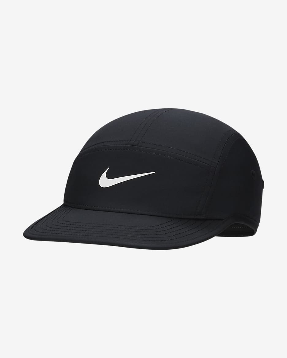 Nike Dri-FIT Fly 透气速干软顶耐克勾运动帽 - 黑/煤黑/白色