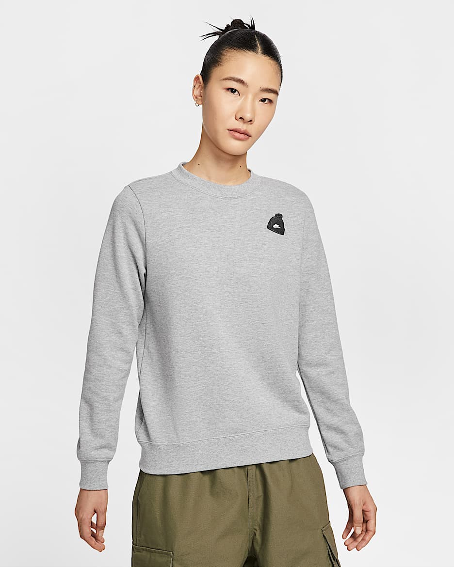 Nike Sportswear 女子针织圆领运动衫 - 调色暗灰