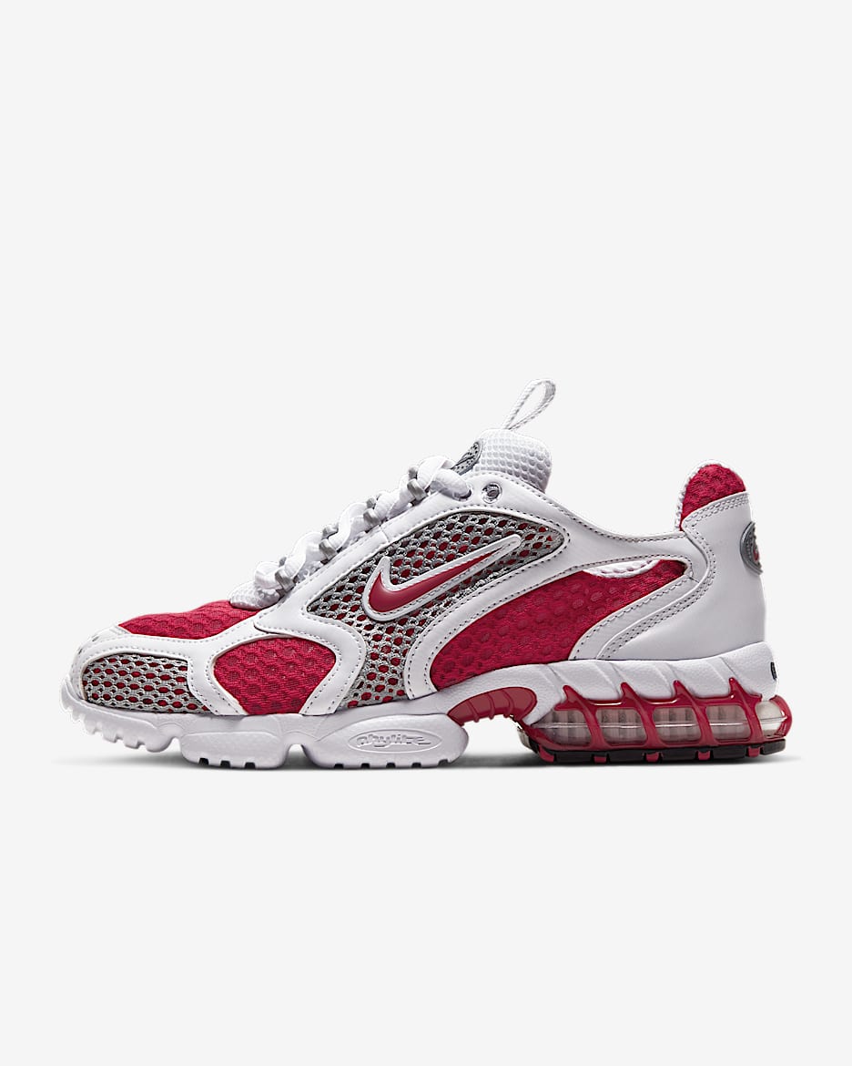Nike Air Zoom Spiridon Cage 2 女子运动鞋 - 深红/白色/金属银/深红