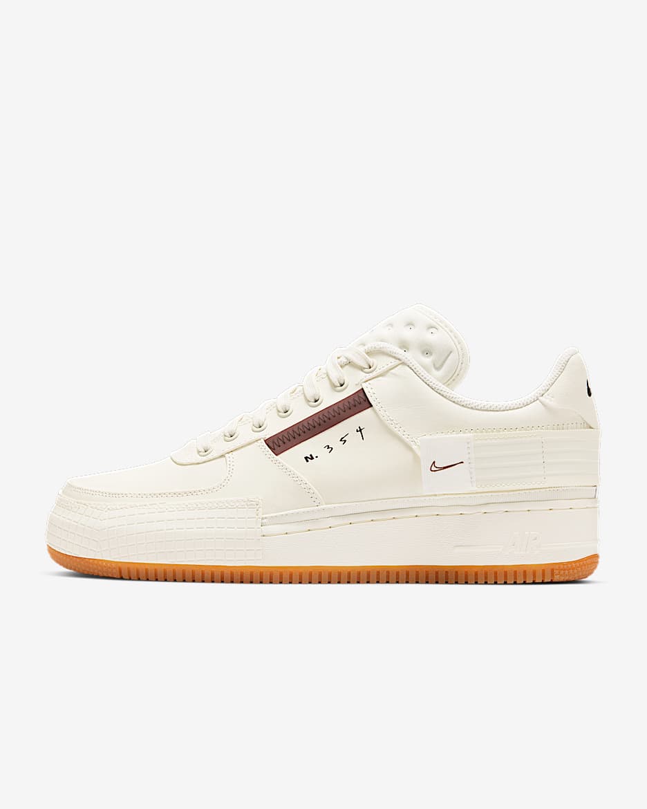 Nike AF1-Type 1 男子运动鞋 - 帆白/淡象牙白/土褐