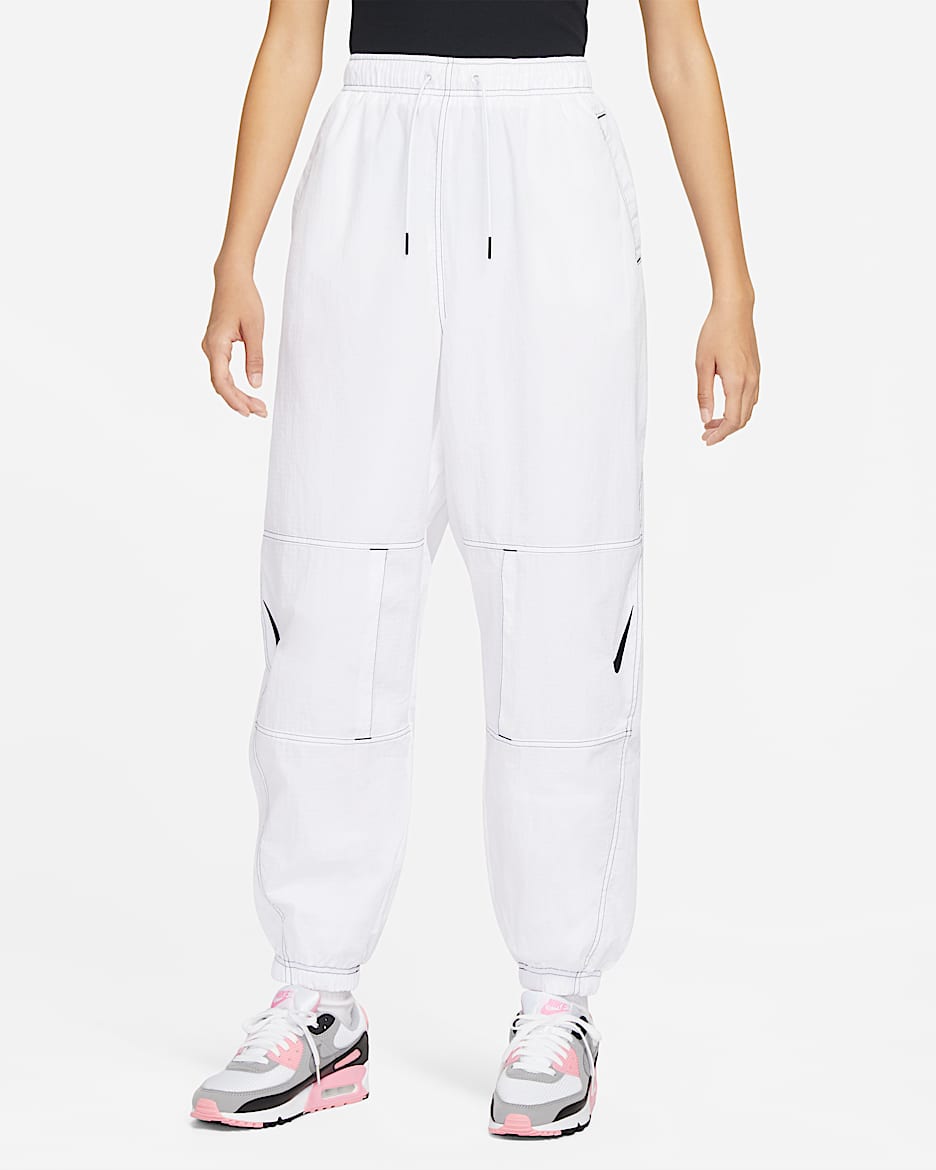 Nike Sportswear Swoosh Repel 女子长裤 - 白色/黑/黑