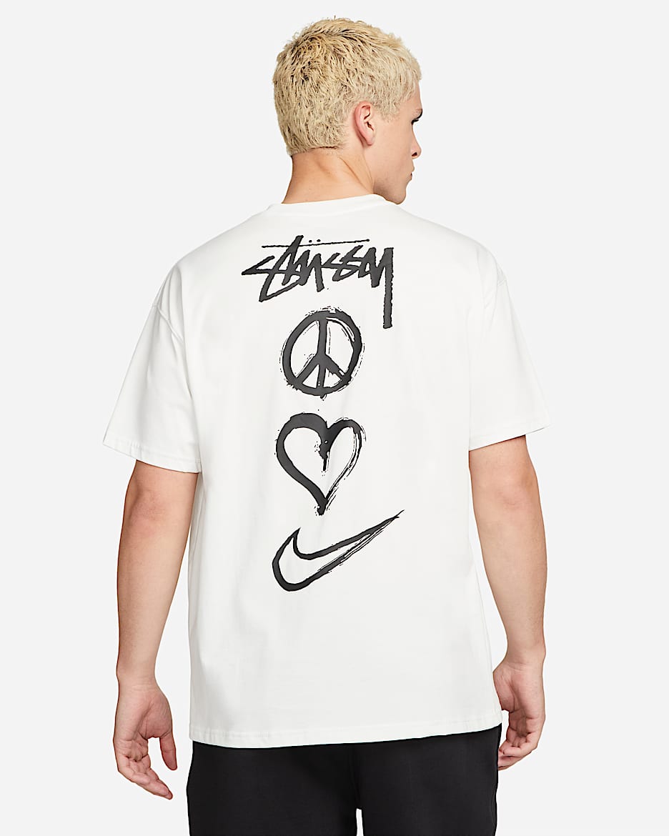 Nike x Stüssy 男子T恤 - 山峰白