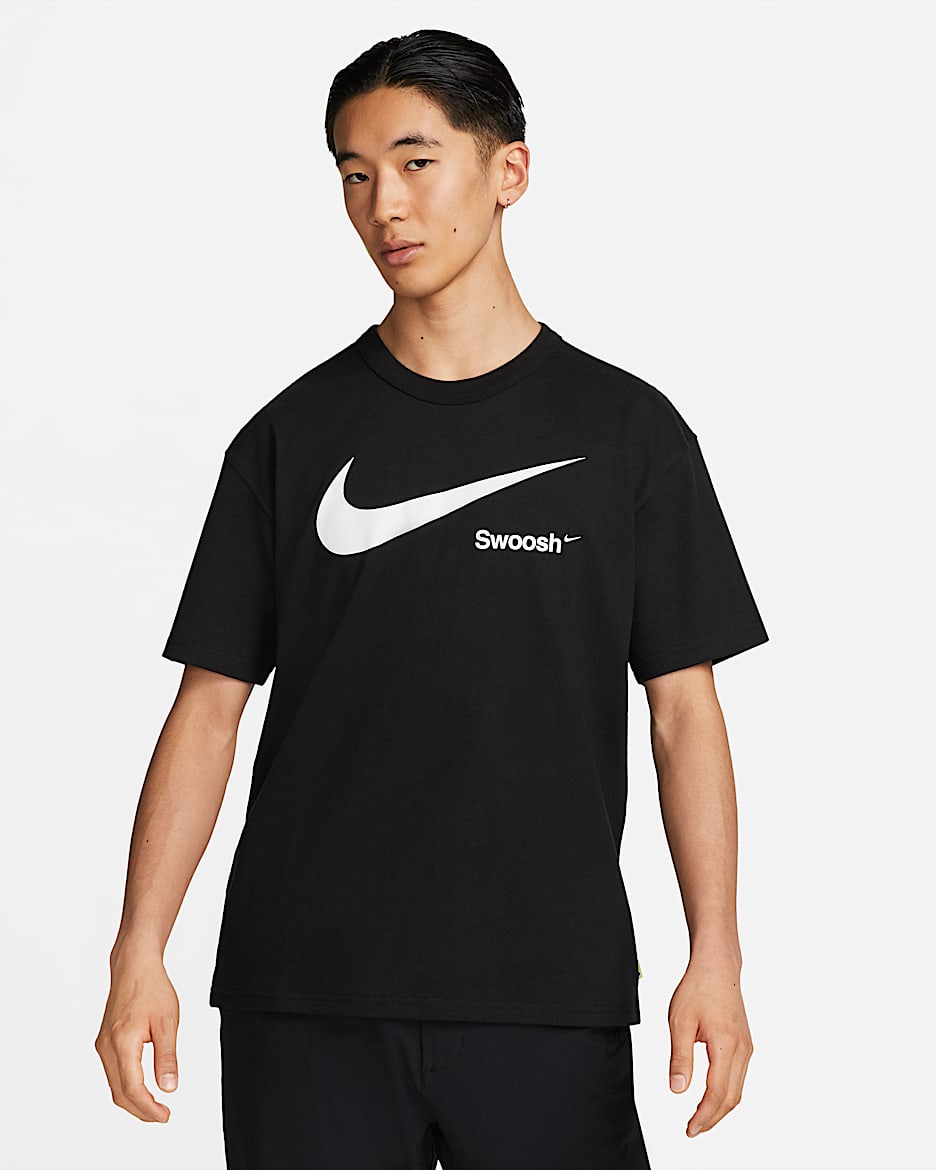 Nike Sportswear Premium Essential 男子宽松纯棉休闲T恤 - 黑