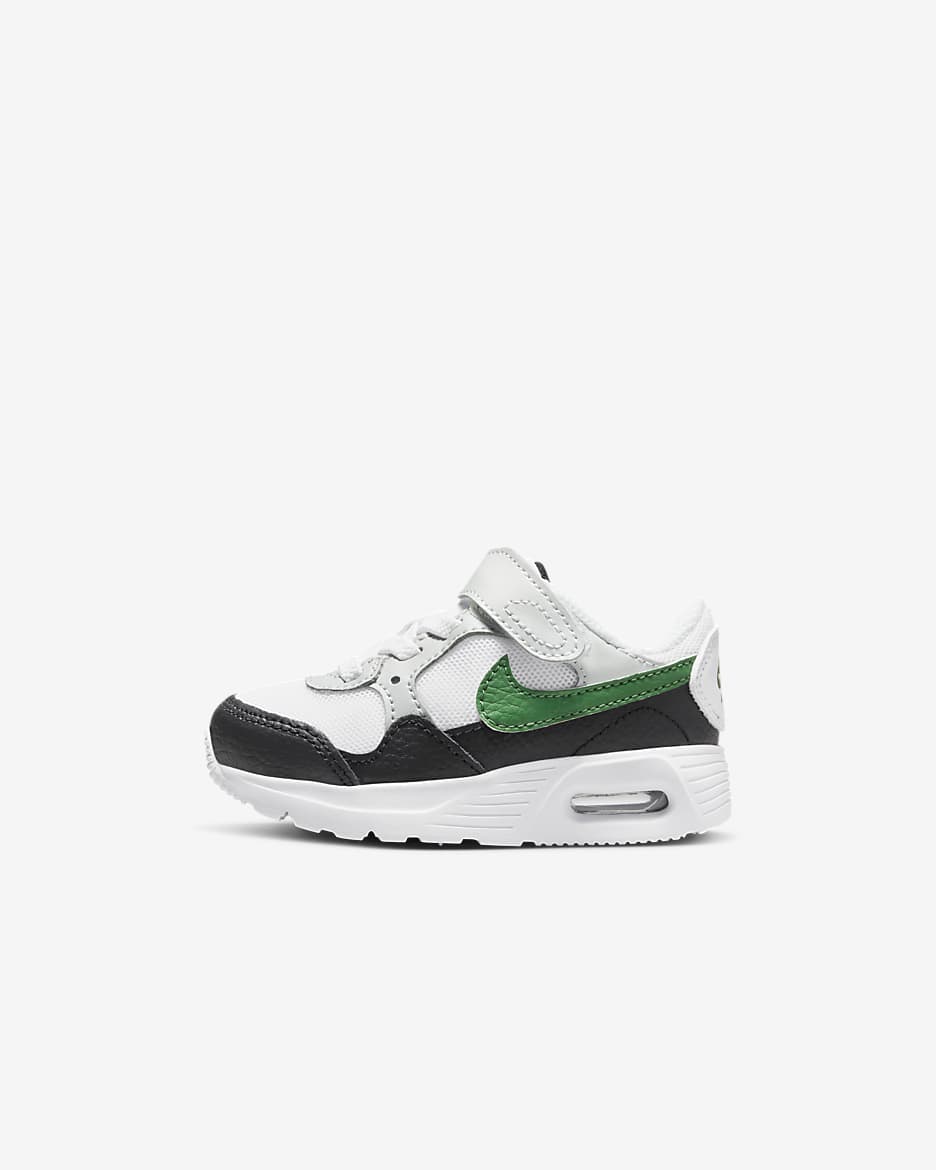 Nike Air Max SC (TDV) 婴童运动童鞋 - 白色/黑/白金色/峡谷绿