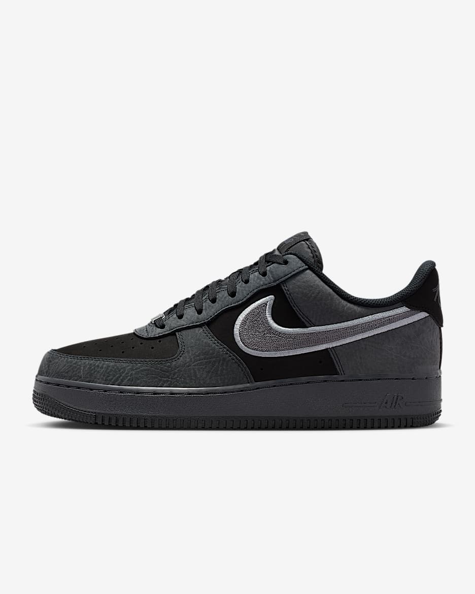 Nike Air Force 1 '07 LV8 男子空军一号运动鞋 - 黑/烟灰/暗烟灰