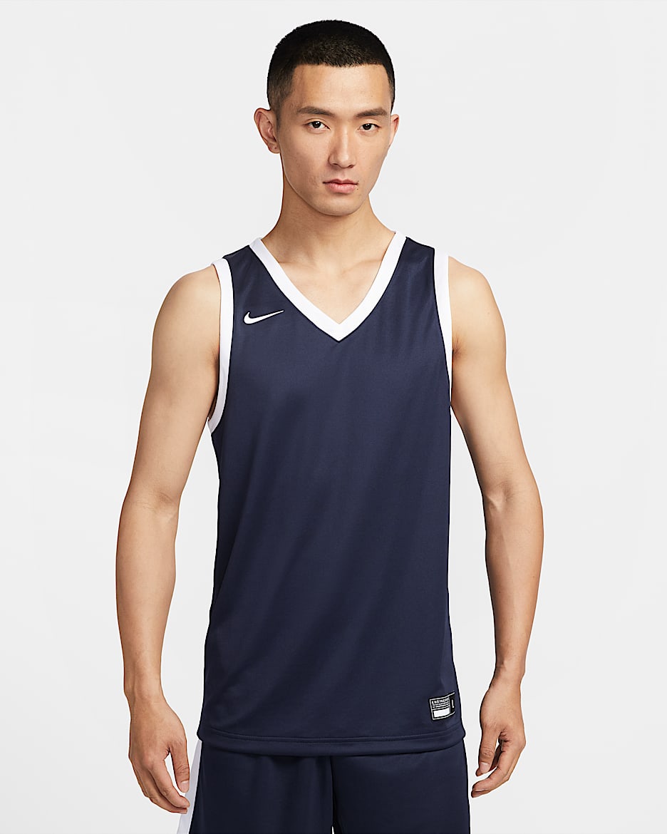 Nike Dri-FIT Stock Crossover 男子速干球衣 - 黑曜石色