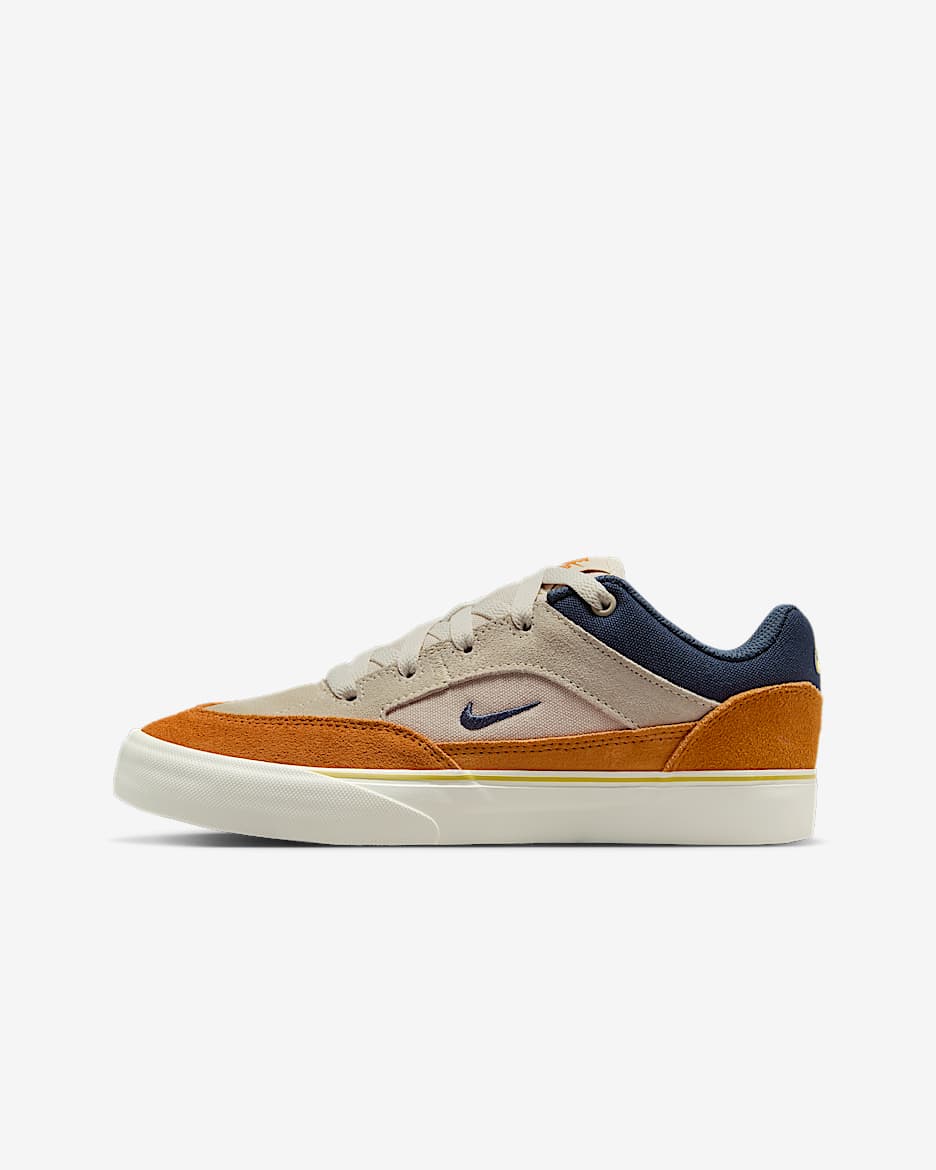 Nike SB Malor 大童薄底滑板鞋 - 浅土褐/君王/帆白/闪电蓝