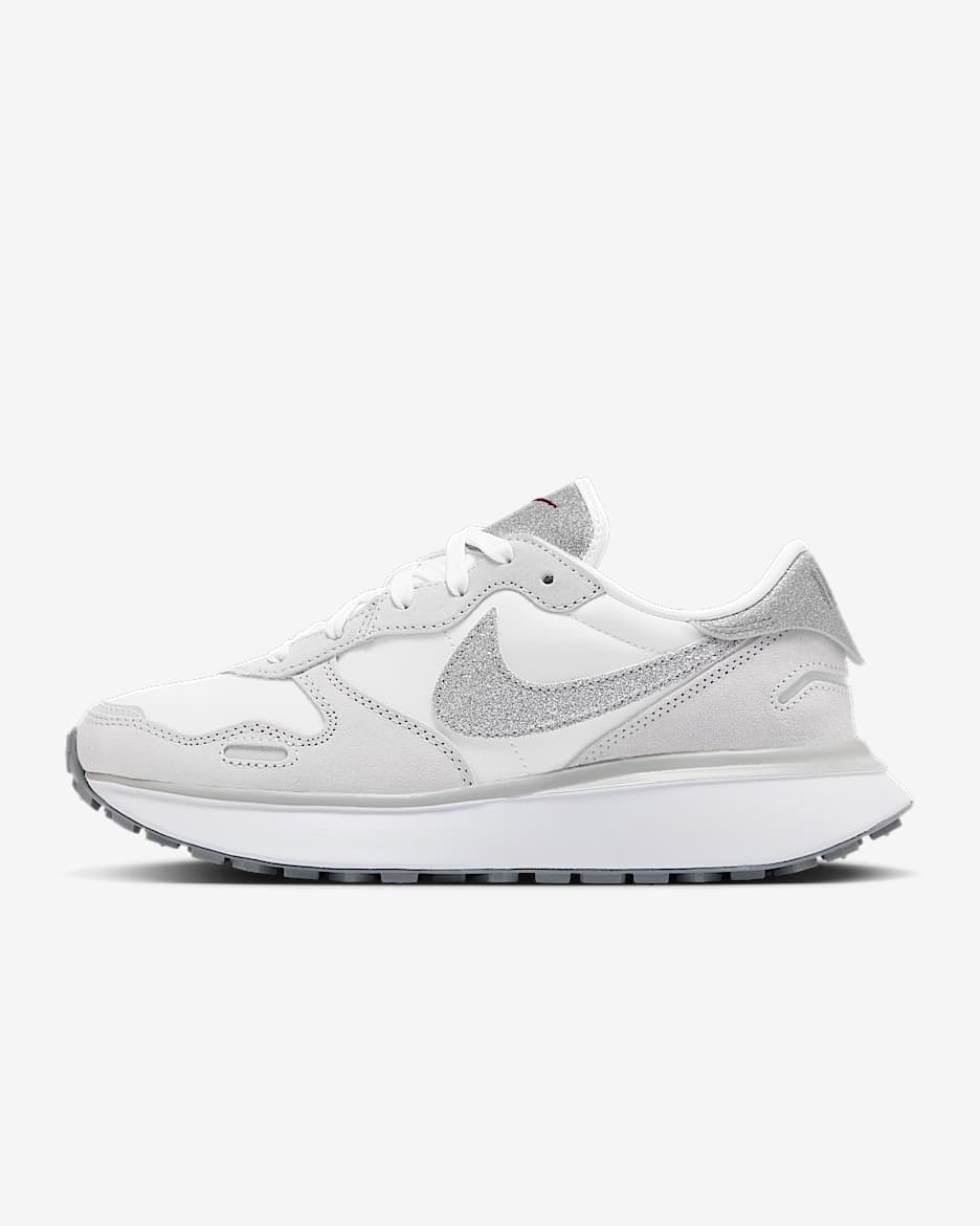 Nike Phoenix Waffle 女子厚底运动鞋 - 白色/白色/足球灰/多色