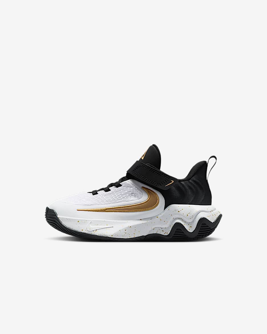 Giannis Immortality 4 耐克字母哥幼童运动鞋 - 黑/白色/金属色