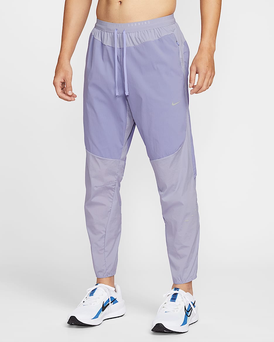 Nike Stride Repel 男子拒水梭织跑步长裤 - 铁紫/薄雾灰蓝/浅蓟紫